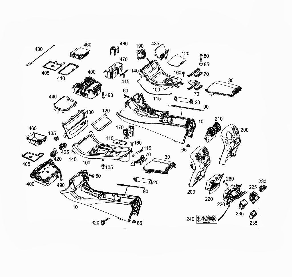 Cup Holder Chrome 2136830500 2136800000 Compatible With Mercedes Benz E-CLASS (W213) (238) (C257) Tag No.246