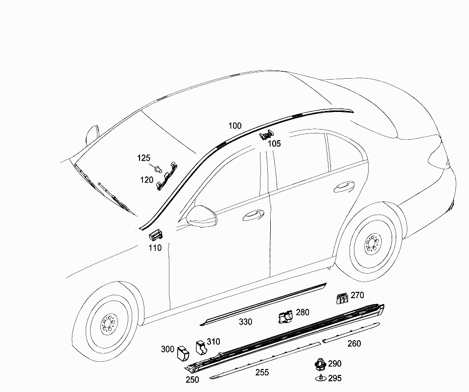 Rear Door Chrome Left 2136980562 & Right 2136980662 Compatible With MERCEDES BENZ E-CLASS W213 2016-2019 Tag No.204