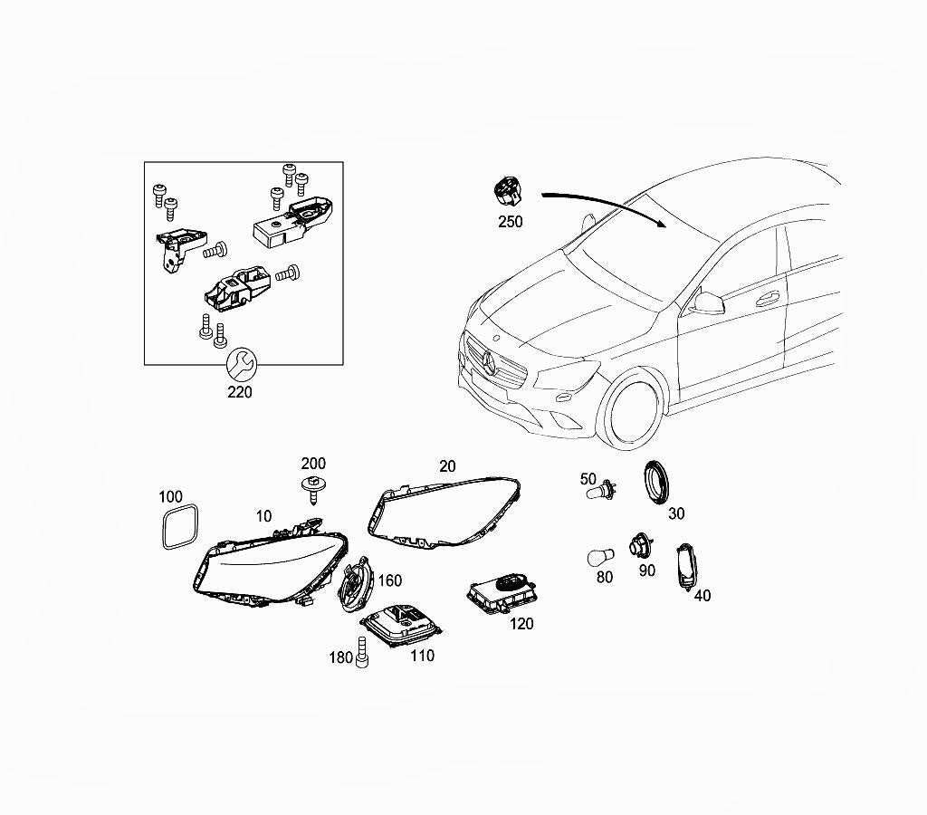 Left LED Headlight Ballast DRL Control Unit 1769066500 Compatible With MERCEDES-BENZ A-CLASS W176 & CLA Coupe C117 Tag-BL-205