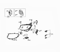 LED Headlight Module Control Unit A2229003013 A2229000515 For MERCEDES-BENZ E-CLASS W213 & S-CLASS W222 Tag-BL-154