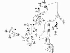 Heater Water Hose Connection Fitting 1669971659 For Mercedes-Benz  GLS W166 Tag-E-04