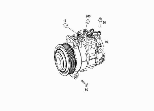 AC Compressor PN813137 & A0022303011 & A0022303311 & A0022304911 & A0022308311 Compatible With MERCEDES-BENZ & C-CLASS (W203) & C-CLASS (W204) & CLS (C218) & E-CLASS (W212) Tag.16