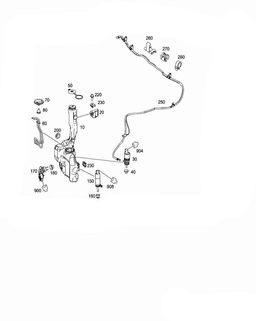 Wiper Bottle 2048690400 2048691520 A2048691320 A2048691520 For Mercedes-Benz C Class W204 Tag-B-70