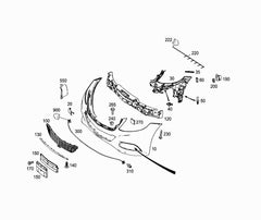 Front Bumper Chrome 2228854900 Compatible with MERCEDES-BENZ E-Class W222 (2018-20)