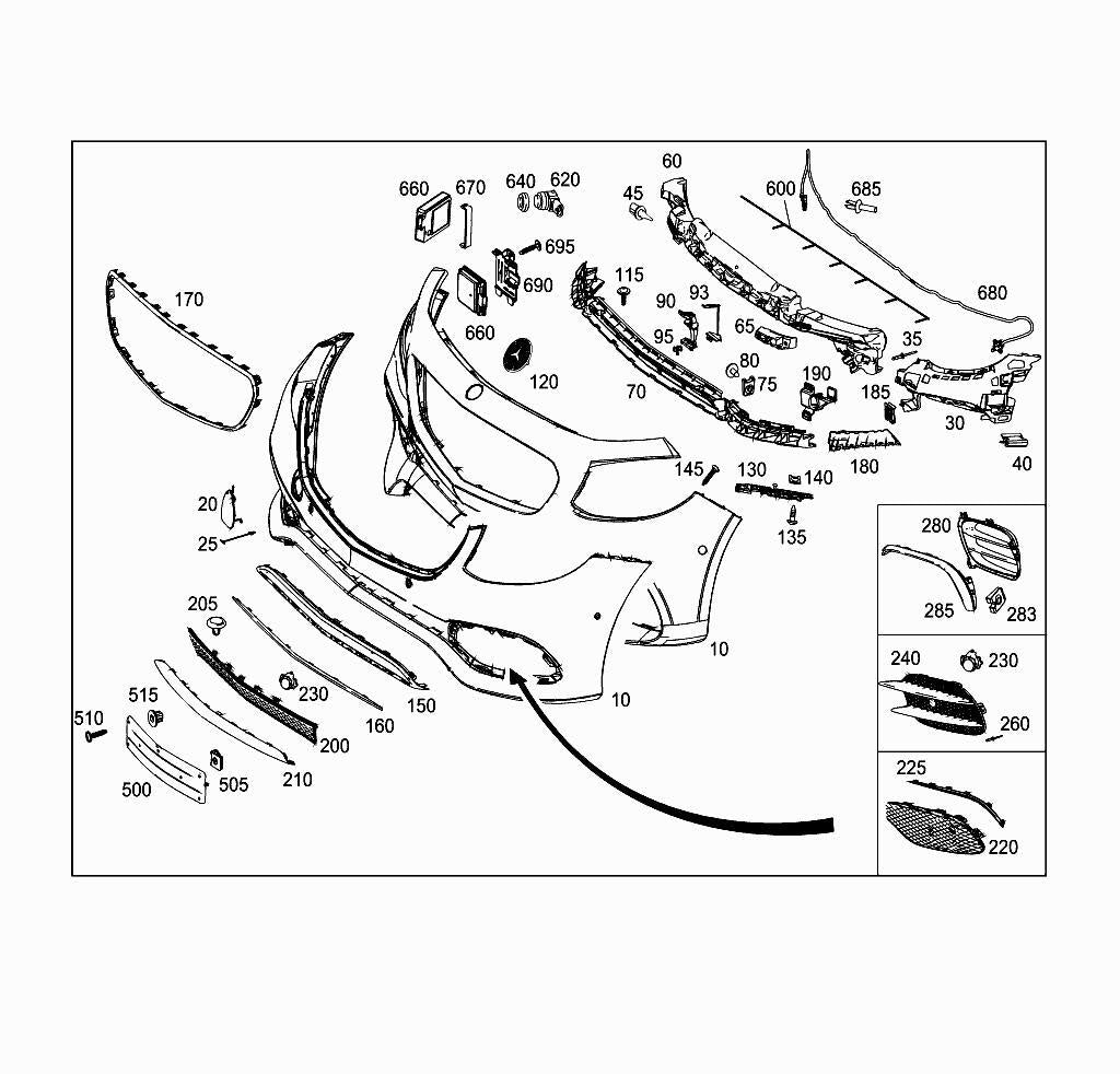Front Bumper Lower Grill 2138851265 Compatible With Mercedes-Benz E-CLASS W213 (2016-2019) Tag No.115
