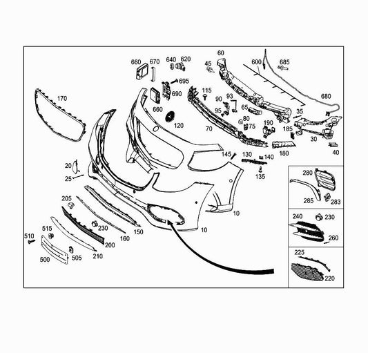 Front Bumper Lower Grill 2138851265 A2138851265 Compatible With Mercedes-Benz E-CLASS W213 (2016-2019) Tag No.115