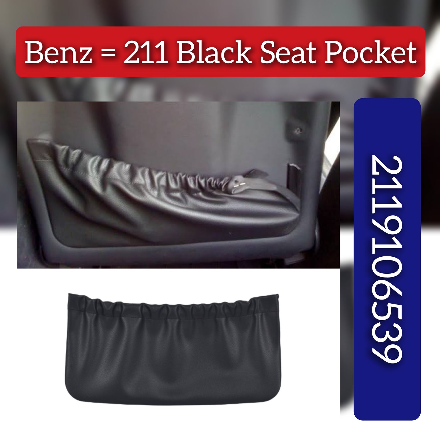 Beige Seat Storage Pocket Cover 2119106539 Compatible With Mercedes Benz  E CLASS W211 2002-2009