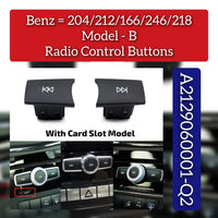 CD Player Buttons 2pcs set Model A2129060001-Q2  2129060001-Q2Compatible With Mercedes Benz C-CLASS W204 & GLS W212 & E-CLASS W207 CLS W218 W166 & W156 & W176 & W172
