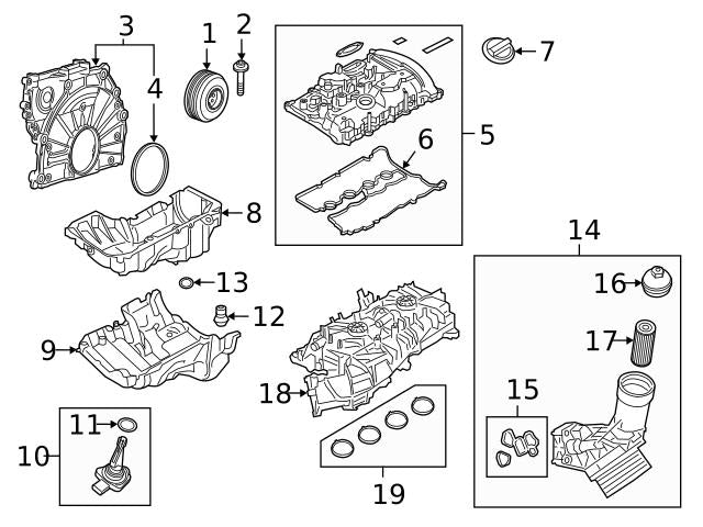 Oil Cooler Assy 11428651710 & 11428580414 Compatible With BMW 3 (G20, G80, G28) 6 Gran Turismo (G32) X3 (G01, F97, G08) Tag No.140