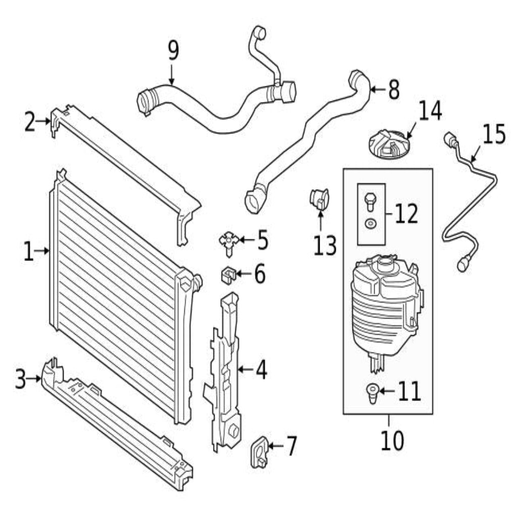 Coolant Bottle 17138610652 16470-WAA01 For BMW 3 Series G20, G80, G28  Tag-B-56