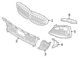 Front Bumper Show Grill With Camera Hole 51138075666 Compatible with BMW  3 Series G20 Tag No.109