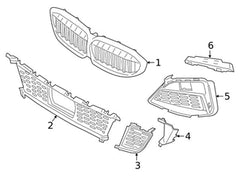 Front Bumper Show Grill With Camera Hole 51138075666 Compatible with BMW  3 Series G20 Tag No.109