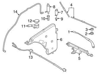 Wiper Bottle 61667241672 Compatible With BMW & 2 Coupe (F22, F87) & 2 Gran Coupe (F44) & 3 (F30, F80) & 3 Gran Turismo (F34) & 4 Coupe (F32, F82) Tag No.94