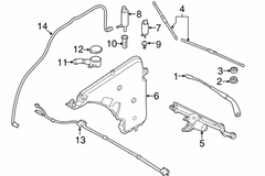 Wiper Bottle 61667241672 Compatible With BMW & 2 Coupe (F22, F87) & 2 Gran Coupe (F44) & 3 (F30, F80) & 3 Gran Turismo (F34) & 4 Coupe (F32, F82) Tag No.94