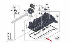 Engine Cylinder Head Tappet Cover Packing (Valve Cover Gasket) 249.750 11128511814 Compatible With BMW 1-SERIES (F20) 3-SERIES (E90) 3-SERIES (F30, F80) 3-SERIES Gran Turismo (F34) 5-SERIES (F10) X1 (E84) X3 (F25)