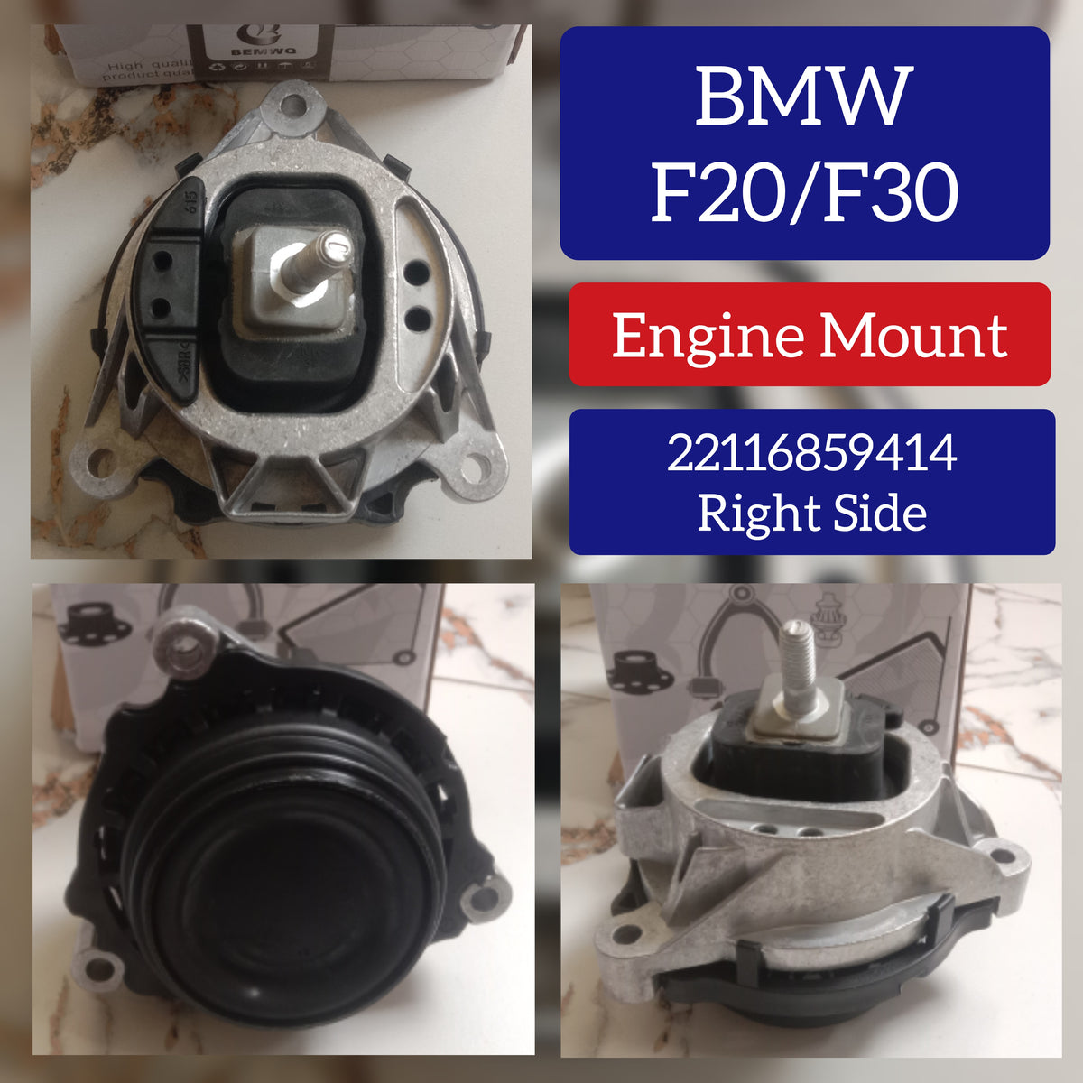 Engine Mount 22116859414 Compatible With BMW 3 (F30, F80) 3 Gran Turismo (F34)