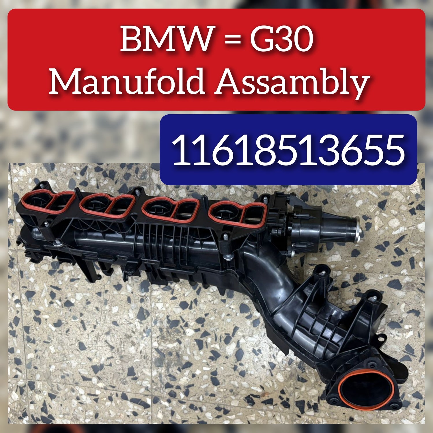 Intake Manifold Module 11618513655 8513655 Compatible With BMW 1-Series (F21) & 3-Series (F30/F80) & 5-Series (G30/F90) & X3 (F25) & X4 (G02/F98)