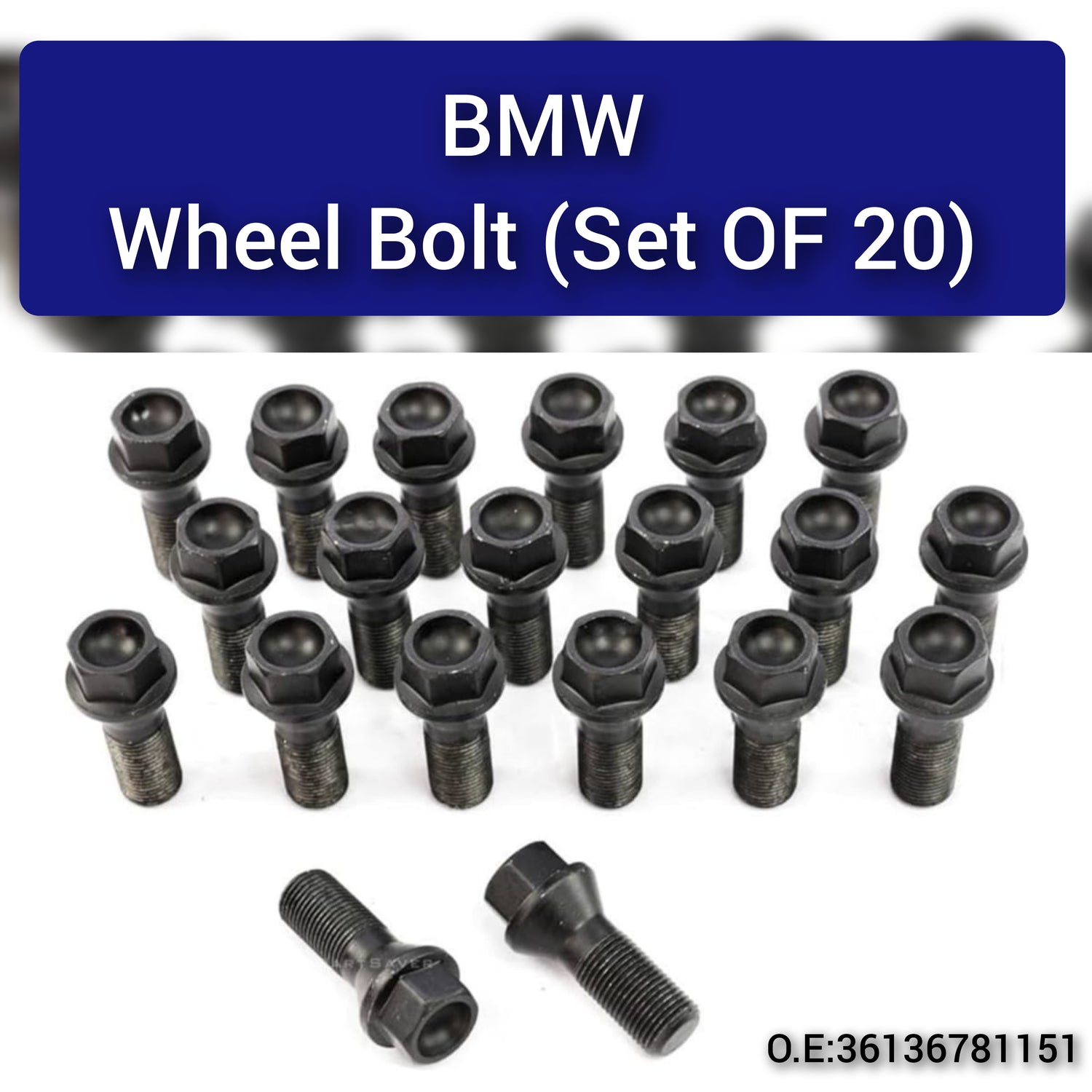 BMW & MINI Wheel Bolt 36136781151 For BMW F30/F25/F10/F48/G30/G20 F15/F20/F01 & MINI R56 N.M/F60 (SET OF 4)