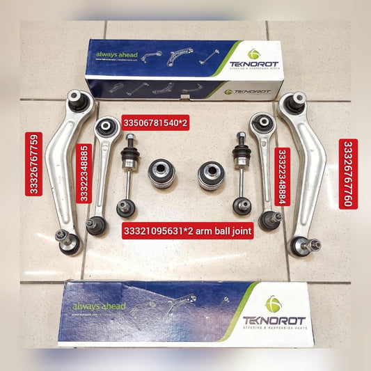 Rear Lower Control Arm (Set Of 8) 33326767760 33326767759 33322348884 33322348885 33506781540 33321095631 33306772241 33306772242 Compatible with BMW 5 Series E60