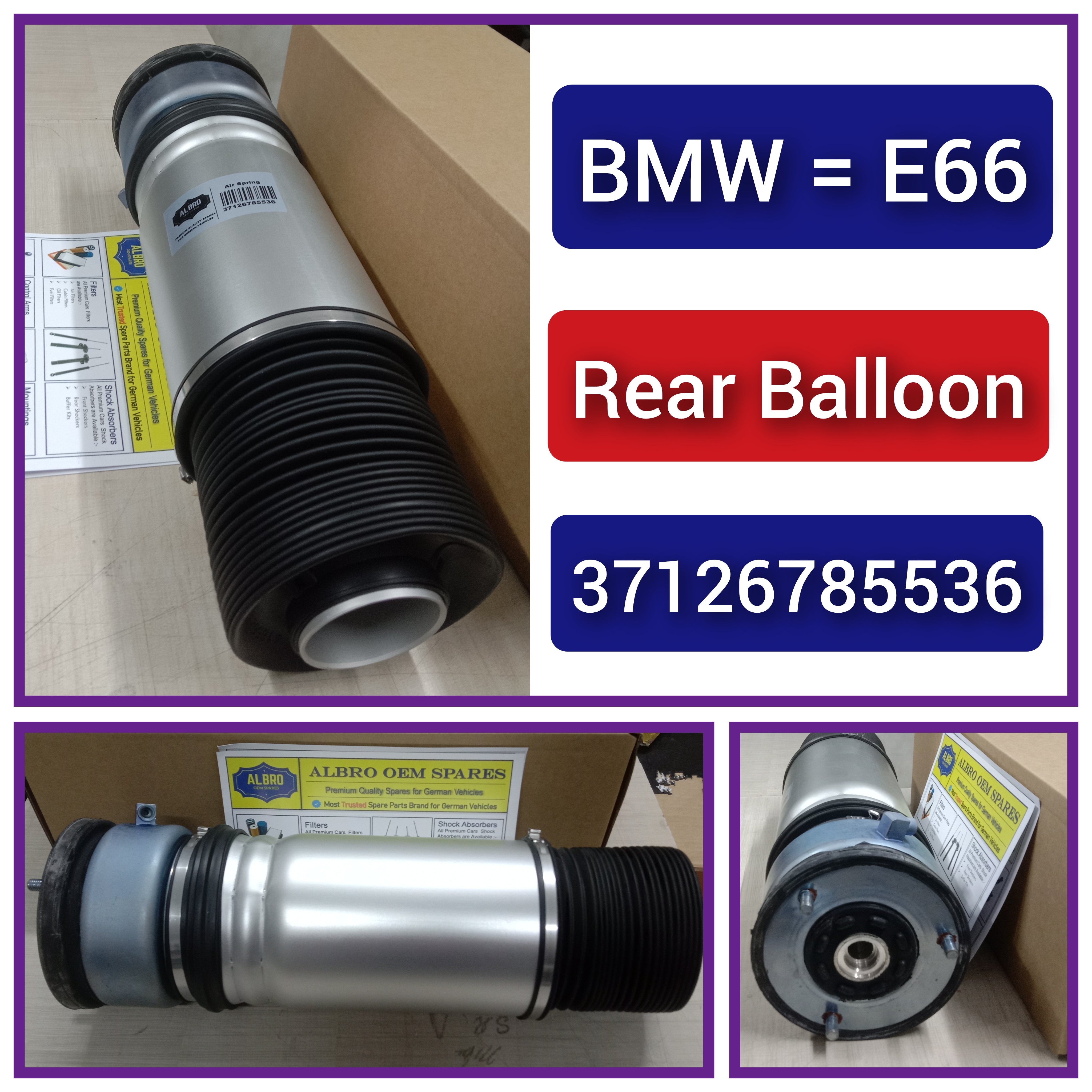 Rear Right Air Suspension Shock Absorber Strut 37126785536 37126767128 37106778798 Compatible With BMW BMW 7 Series (E65, E66, E67)