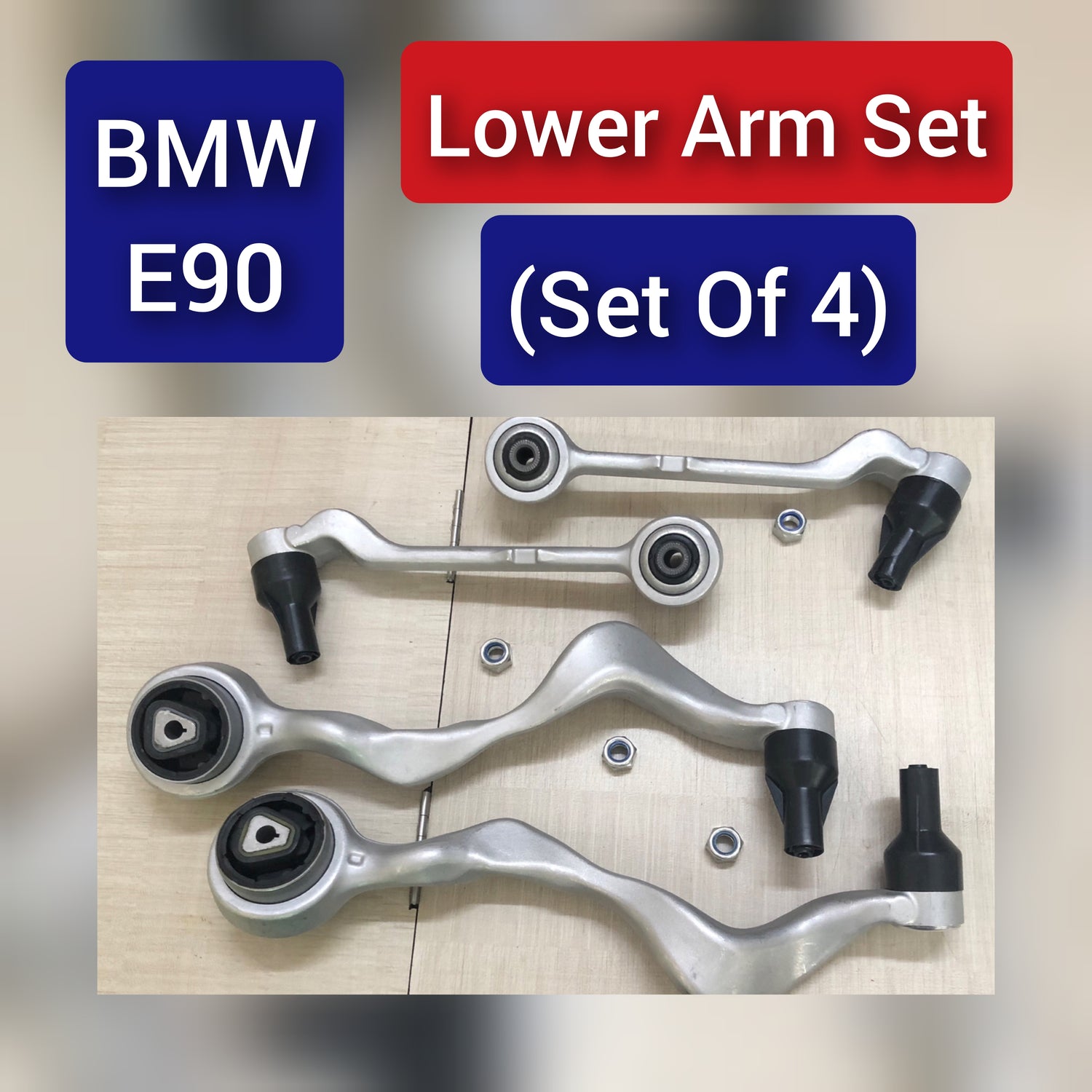 Front Lower Control Arm (Set Of 4) 31126769797 31122405861 31122405862 31126786203 31126769798 31126770849 31126786204 31126770850 Compatible with BMW 3 Series E90