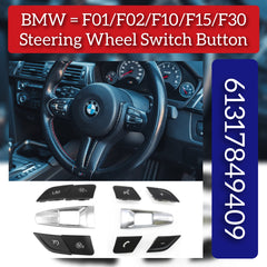 Steering Wheel Keys Set M Series Model B Black & Silver 61317849409  Compatible with BMW F30 F31 F35 F32 F33 F36 2015 2016 2017