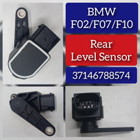 Rear Level Sensor 37146788574 37146853755 Compatible With BMW 5 Series (F10) & 5 Series Gran Turismo (F07) & 6 Series Convertible (F12)7 6 Series Coupe (F13) & 7-Series (F01, F02, F03, F04)