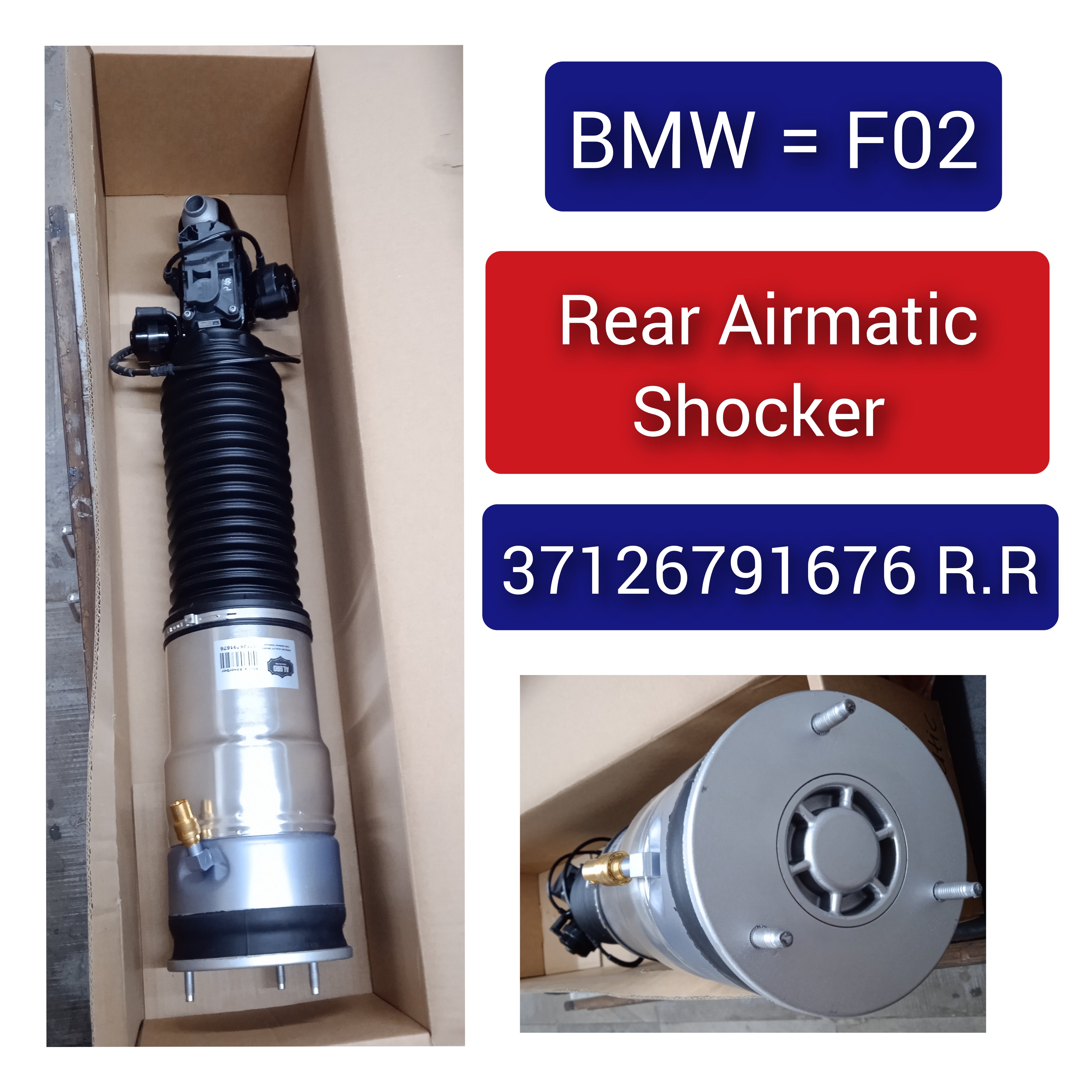 Rear Right  Air Suspension Shock Absorber Strut 37126791676 Compatible With BMW 7 Series (F01, F02, F03, F04)