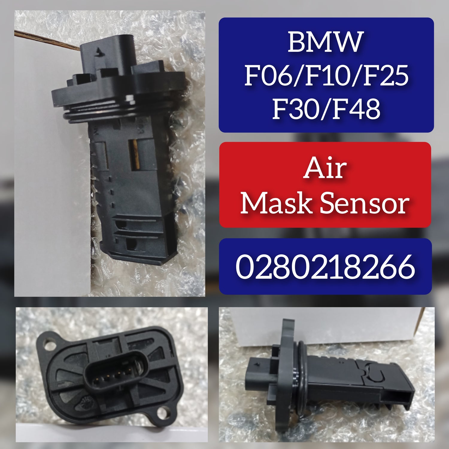 Air Mask Sensor A0280218266 0280218266 Compatible With  BMW F06 F10 F25 F30 F48