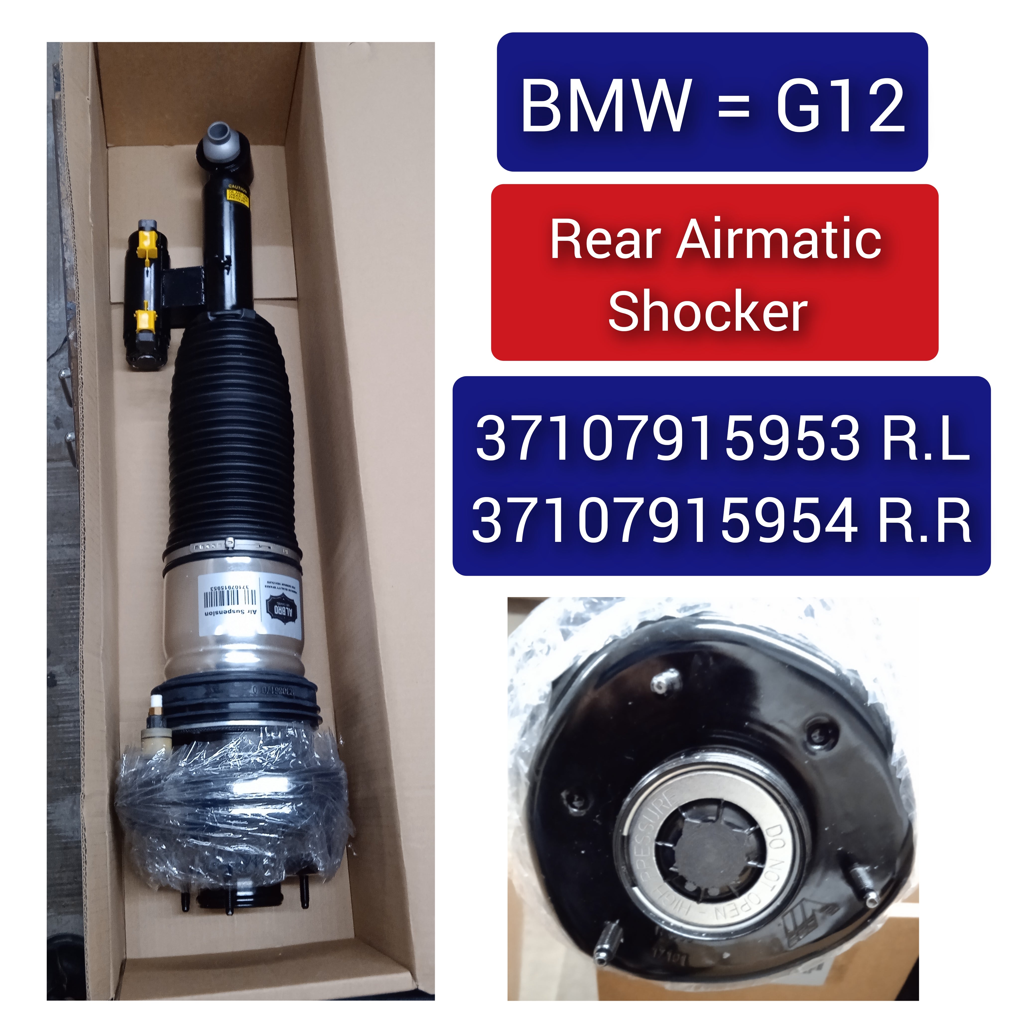 Rear Righrt Air Suspension Shock Absorber Strut 37107915953 37106874593 Compatible With BMW 7 Series (G11, G12)