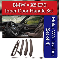 Inner Door Pull Handle Set Moka 51416975798 Left 51416969407 Right 51416969408 Compatible With BMW X5 X6 E70 E71 E72