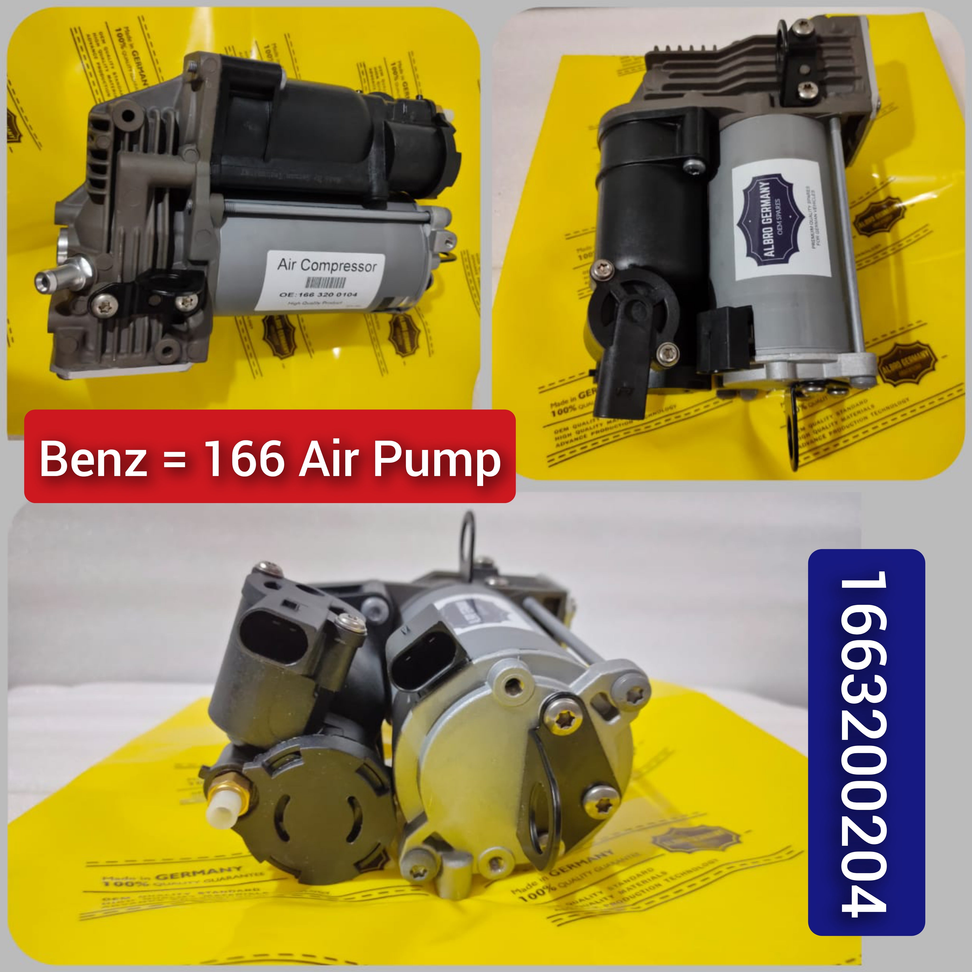 Air Suspension Compressor Pump 1663200204 1663200104  Compatible With MERCEDES-BENZ GL-CLASS X166 & GLE W166 & GLS X166