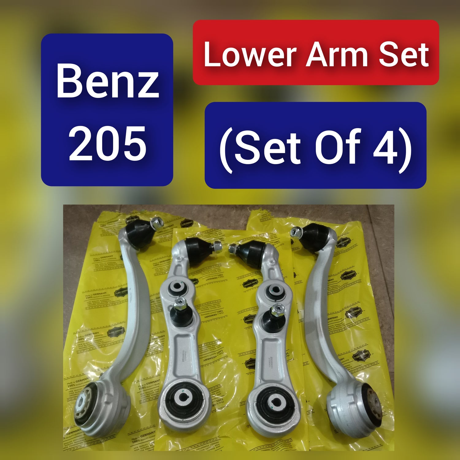 Front Lower Control Arm (Set Of 4) 2053301505 2053330014 2053304303 2053301605 2053301605 2053306101 2053330214 2053306201 Compatible with MERCEDES-BENZ C-CLASS (W205)