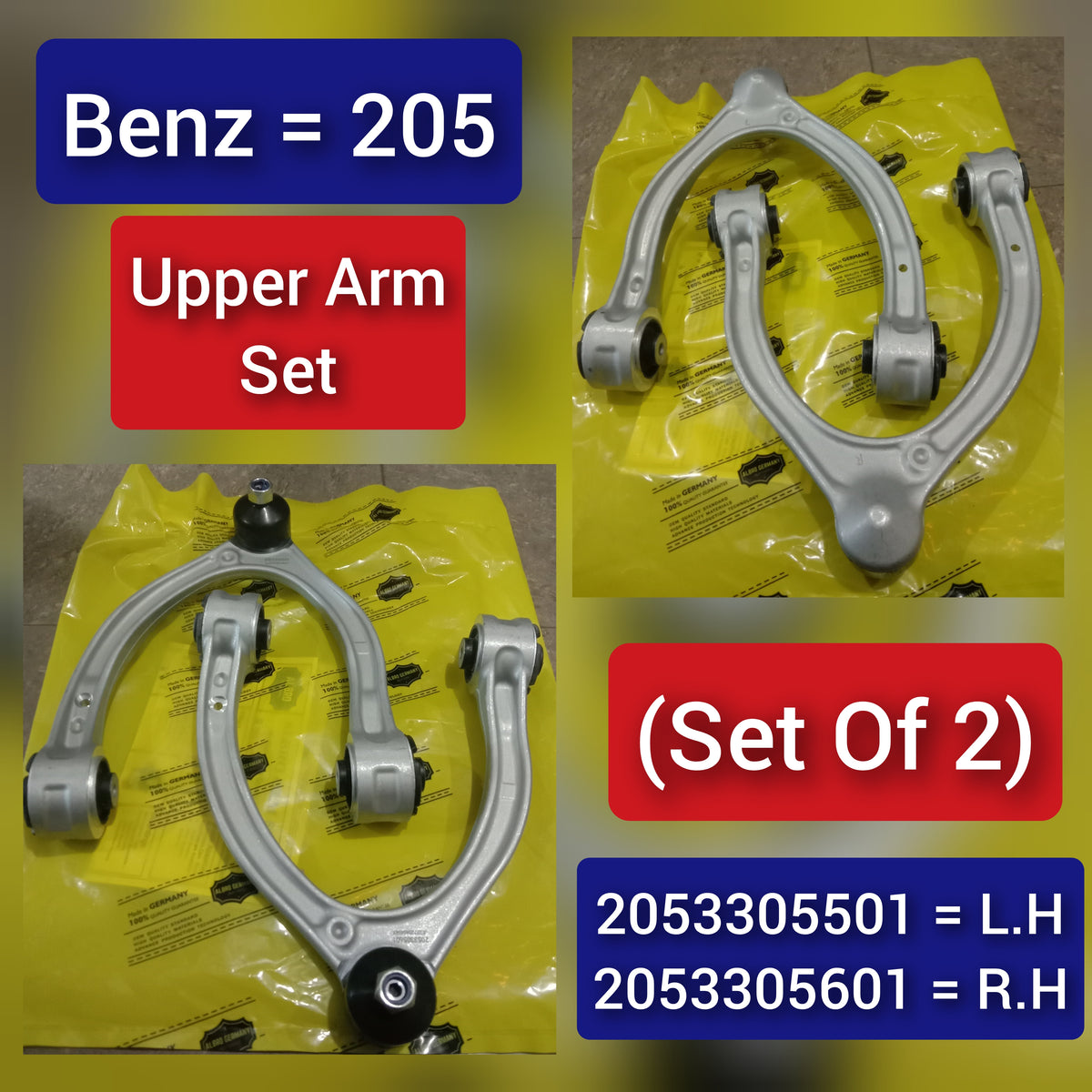 Front Upper Control Arm (Set Of 2) Left 2053305501 & Right 2053305601  Compatible with MERCEDES-BENZ C-CLASS (W205)