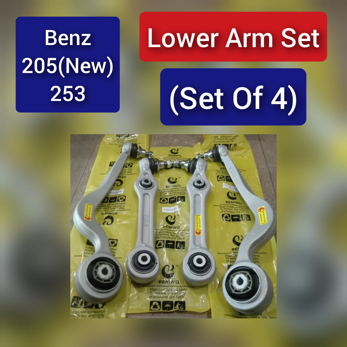 Front Lower Control Arm (Set Of 4) 2053304507 2053301705 2053301805 Compatible with MERCEDES-BENZ C-CLASS (W205) & GLC (X253)