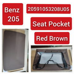 Red Brown Seat Storage Pocket Cover 20591053208U05 Compatible With Mercedes Benz C-CLASS W205 & E-CLASS W213 & GLC W253 & CLS W257