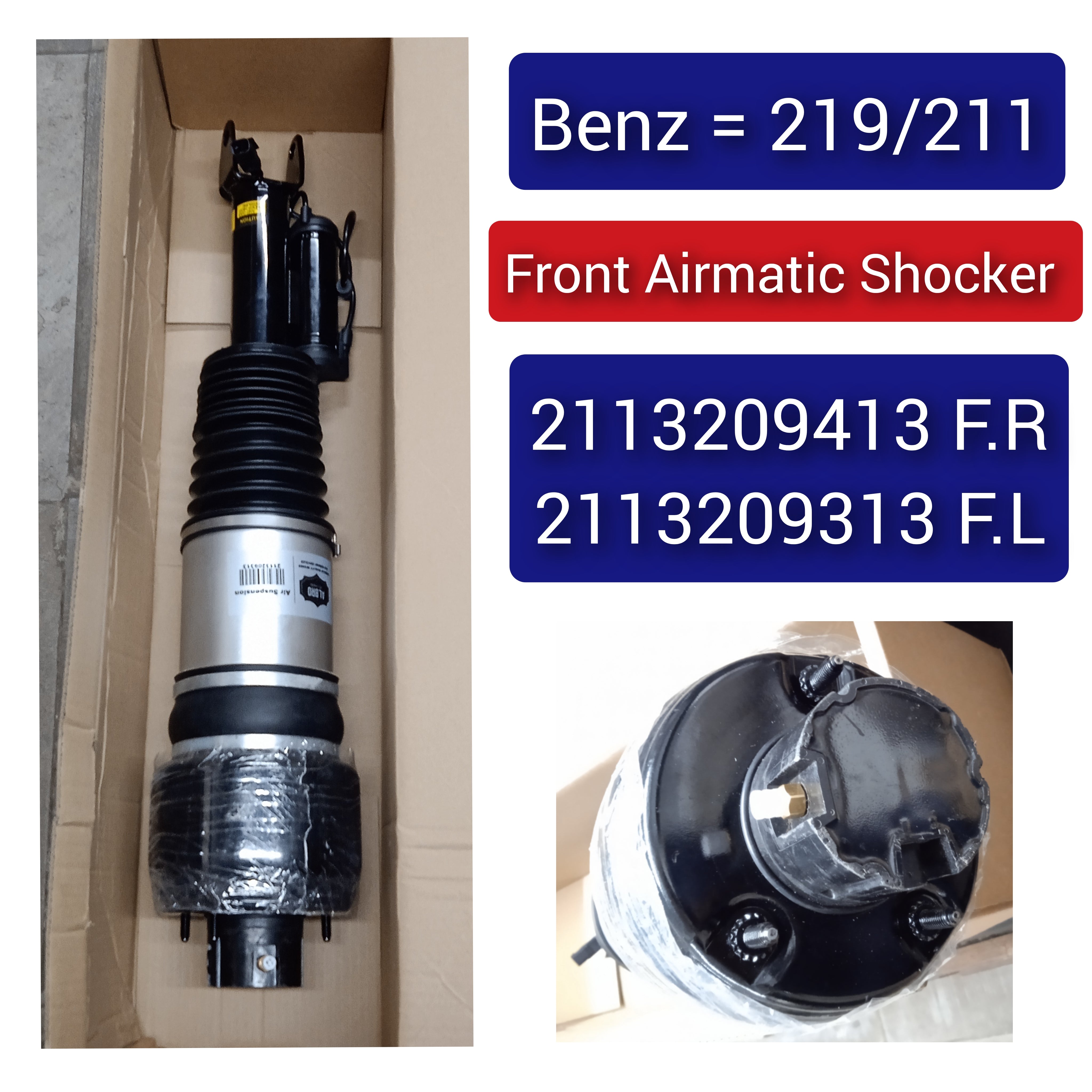 Front Right Air Suspension Shock Absorber Strut 2113209413 Compatible With  MERCEDES-BENZ CLS (C219) & E-CLASS (W211) Common Part Number:- A2113206213 A2113209413 A2193200413 A2193201213 A2113206013 A2113205413 2113206213 2113209413 2193200413 2193201213