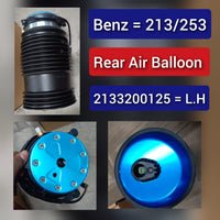 Rear Left Air Suspension Spring Bag A2133200125 2133200125 2133200925 2133280100 Compatible With MERCEDES-BENZ CLS (C257) & E-CLASS (W213) & GLC (X253)