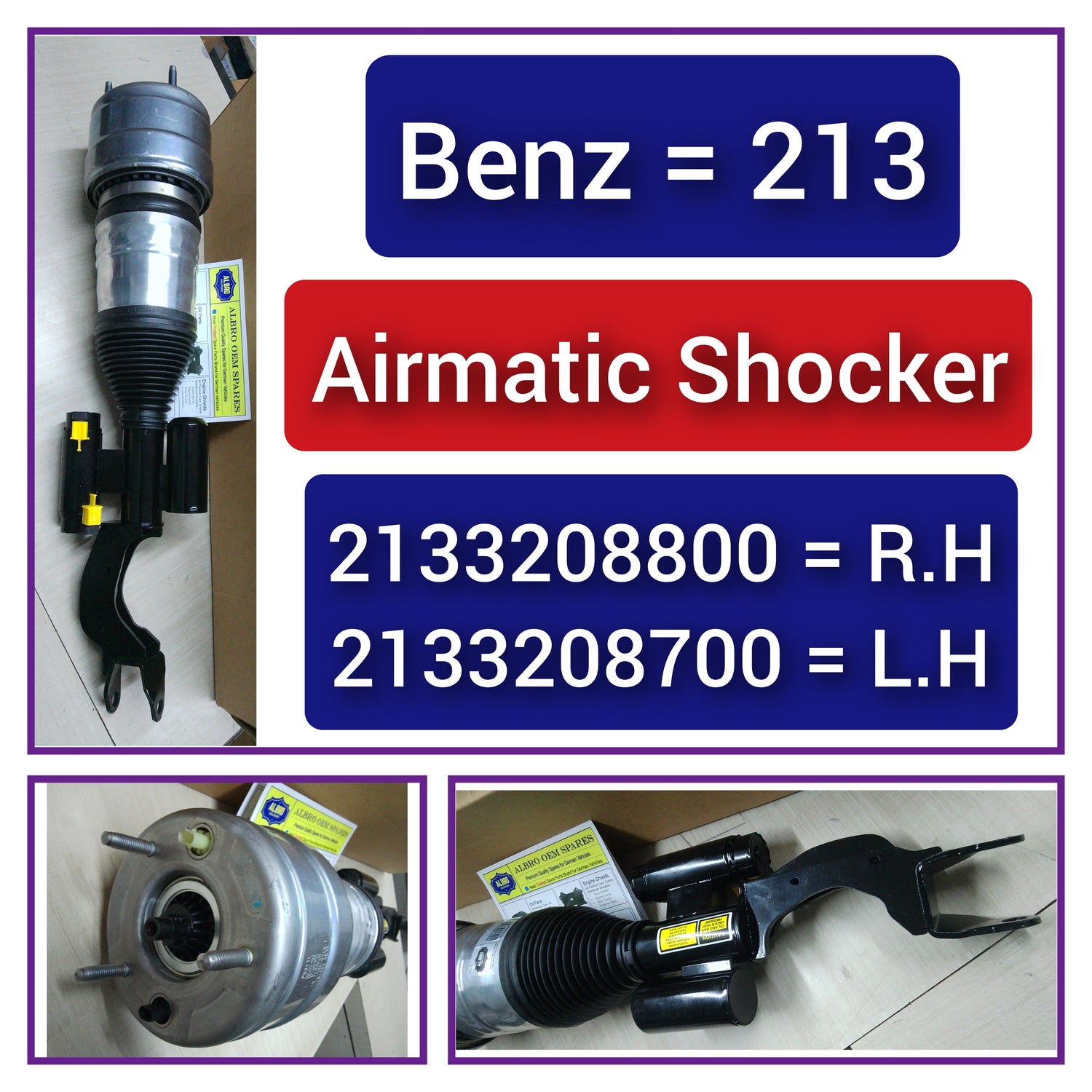 Front Left Air Suspension Shock Absorber Strut 2133208700 A2133202301 Compatible With MERCEDES-BENZ E-CLASS W213 T-1
