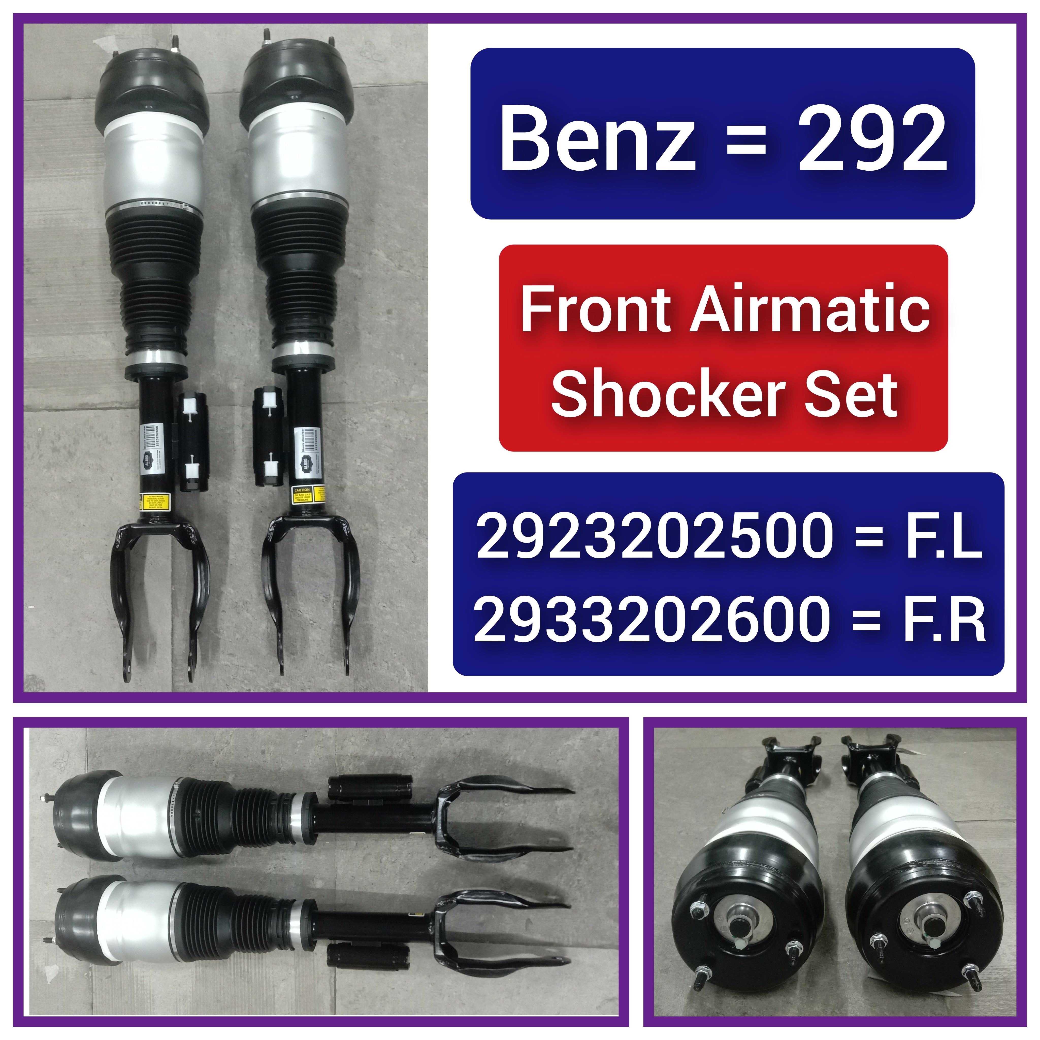 Front Left Air Suspension Shock Absorber Strut 2923202500 Compatible With MERCEDES-BENZ GLE (W166) & GLE Coupe (C292)