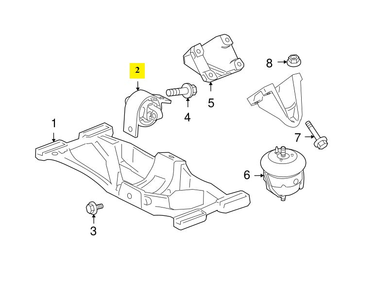 Rear Automatic Transmission Mount C2D38505 Compatible With JAGUAR  XF & XJL