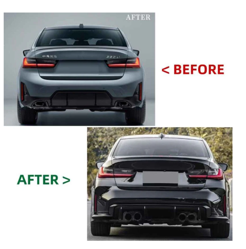 A To Z Compatible With Bmw 3 Series G20 G28 Lci 2023+ Upgrade Convert To G80 M3 M4 Narrow Body Kit Bumper Grill Fender Hood Side Skirts Grill Diffuser Exhaust Pipe Tip CC-9790 (Shipping Cost Not Included In Price)