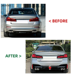 A To Z Compatible With BMW 5 Series G30 (2017-2020) Το G30 F90 Lci 2021+ M5 M5Cs M Sports Upgrade Facelift Conversion Body Kit Bumper Cs Hood Trunk Headlight Taillight CC-6344 (Shipping Cost Not Included In Price)