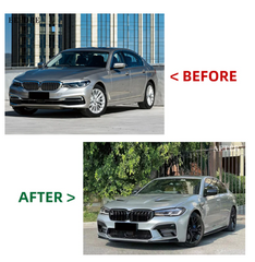 A To Z Compatible With BMW 5 Series G30 (2017-2020) Το G30 F90 Lci 2021+ M5 M5Cs M Sports Upgrade Facelift Conversion Body Kit Bumper Cs Hood Trunk Headlight Taillight CC-6344 (Shipping Cost Not Included In Price)