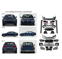 A To Z Compatible With BMW 5 Series G30 (2017-2020) Το G30 F90 Lci 2021+ Mt M Tech M Sports Upgrade Facelift Conversion Body Kit Bumper Trunk Headlight Taillight CC-6345 (Shipping Cost Not Included In Price)