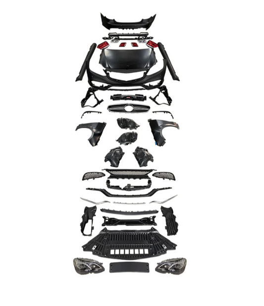 A To Z Compatible With Mercedes Benz E Class W212 (2009-2013) Το W212 Lci 2014+ Amg63 Upgrade Facelift Conversion Body Kit Bumper Hood Headlight Taillight CC-6352 (Shipping Cost Not Included In Price)
