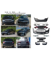 A To Z Compatible With Mercedes Benz E Class W213 (2016-2020) Το W213 Lci 2021+ Maybach Upgrade Facelift Conversion Body Kit Bumper Hood Headlight Taillight CC-6361 (Shipping Cost Not Included In Price)