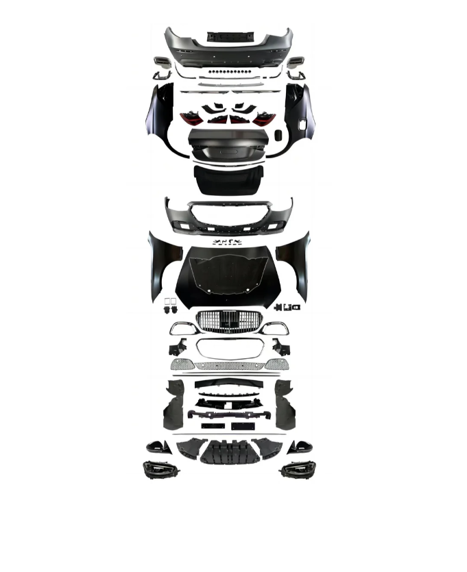 A To Z Compatible With Mercedes Benz S Class W221 (2006-2014) Το W223 2023+ Lci Maybach Upgrade Facelift Conversion Body Kit Bumper Hood Headlight Taillight CC-6365 (Shipping Cost Not Included In Price)