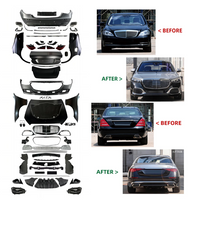 A To Z Compatible With Mercedes Benz S Class W221 (2006-2014) Το W223 2023+ Lci Maybach Upgrade Facelift Conversion Body Kit Bumper Hood Headlight Taillight CC-6365 (Shipping Cost Not Included In Price)