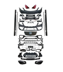 A To Z Compatible With Mercedes Benz S Class W222 (2014-2017) Το W222 Lci 2018+ Lci Amg S63 Upgrade Facelift Conversion Body Kit Bumper Headlight Taillight CC-6367 (Shipping Cost Not Included In Price)